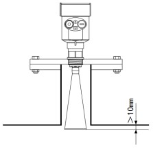 氨水儲(chǔ)罐雷達(dá)液位計(jì)儲(chǔ)罐天線(xiàn)安裝高度圖